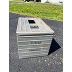 Vintage Metal Egg Tin 6 Dozen Eggs Carrier Mailing Shipping Crate farm farming