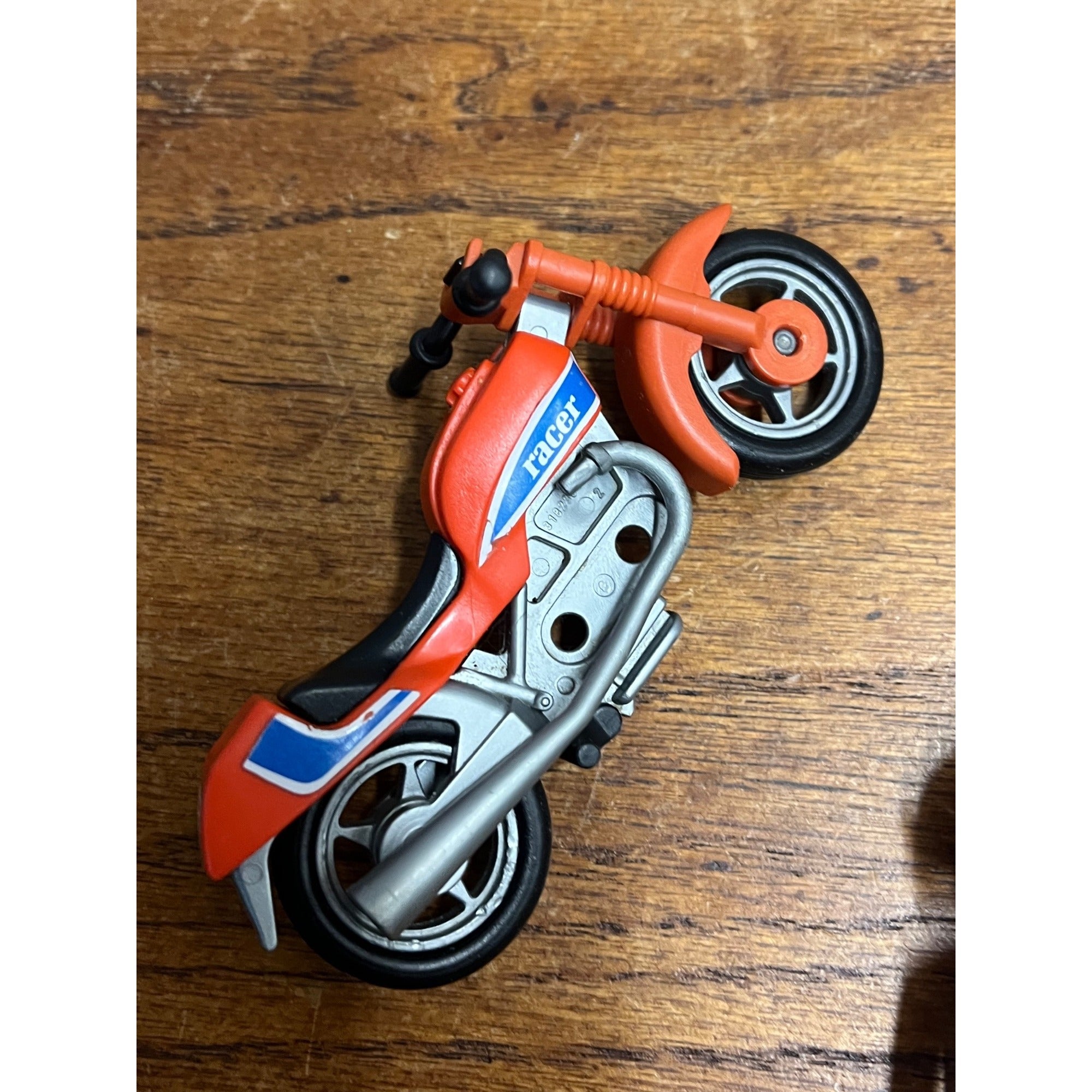 Playmobil Vintage 1988 Geobra Motorcycle Dirtbike Racer w/ Rider Figure