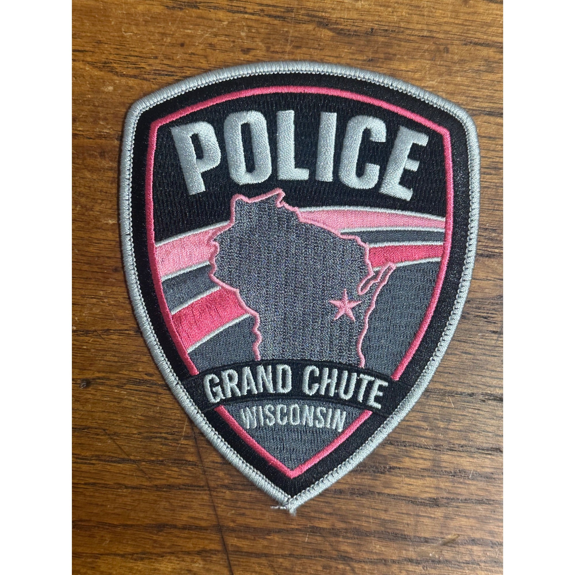 Town of Grand Chute Police Department Patch WI / Wisconsin Sheriff Pink