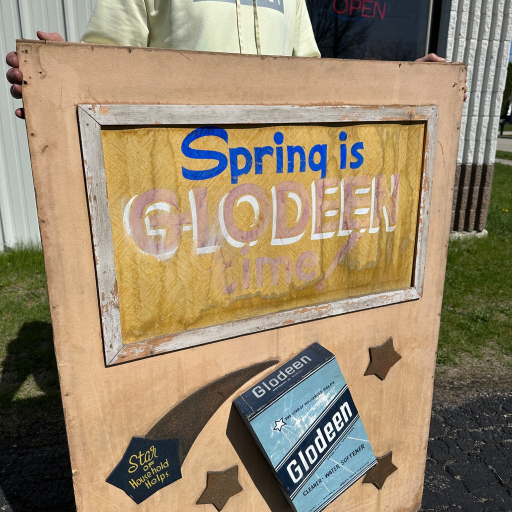 Vintage Glodeen Hardware Store Sign Wash Laundry Room Advertising 36" x 48"