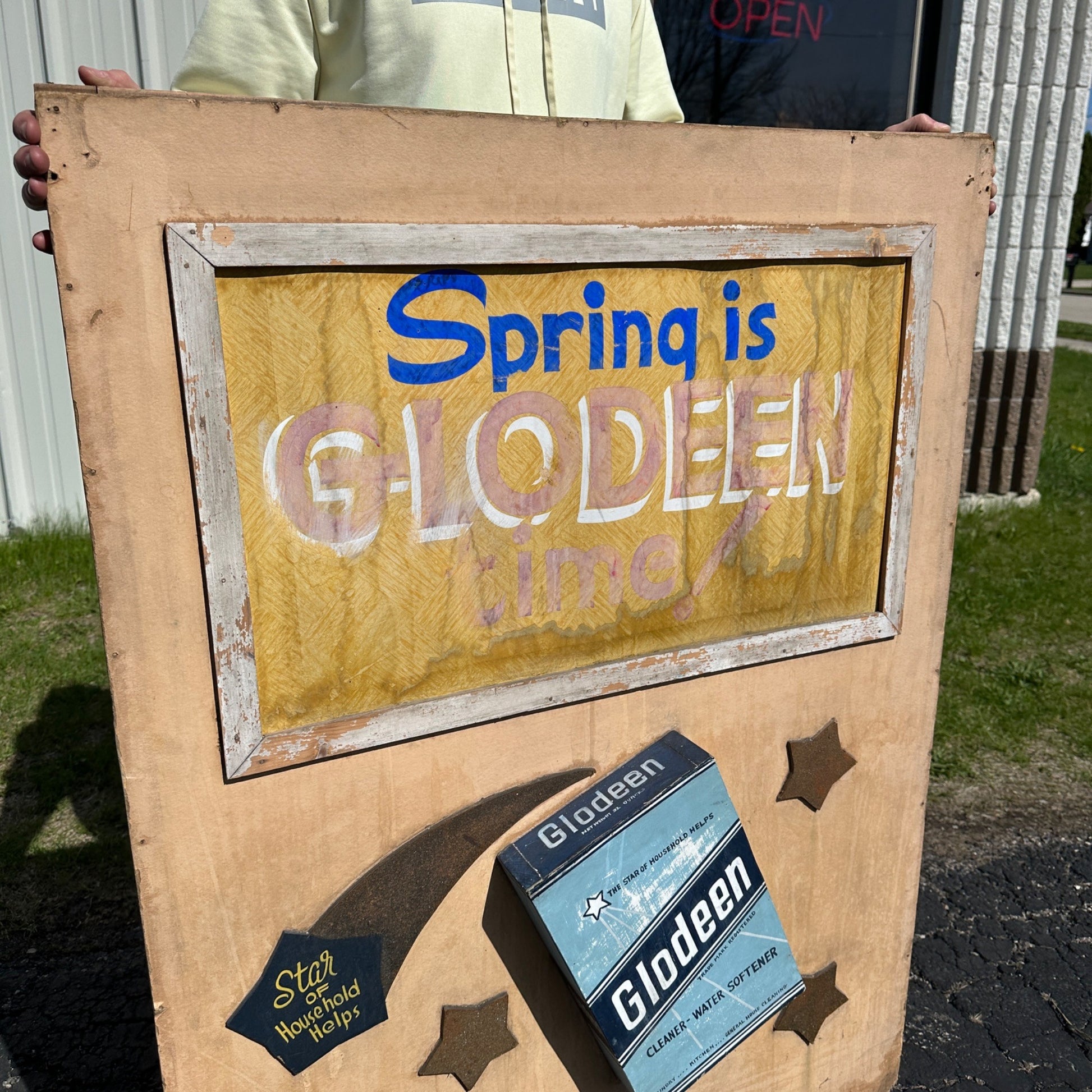 Vintage Glodeen Hardware Store Sign Wash Laundry Room Advertising 36" x 48"