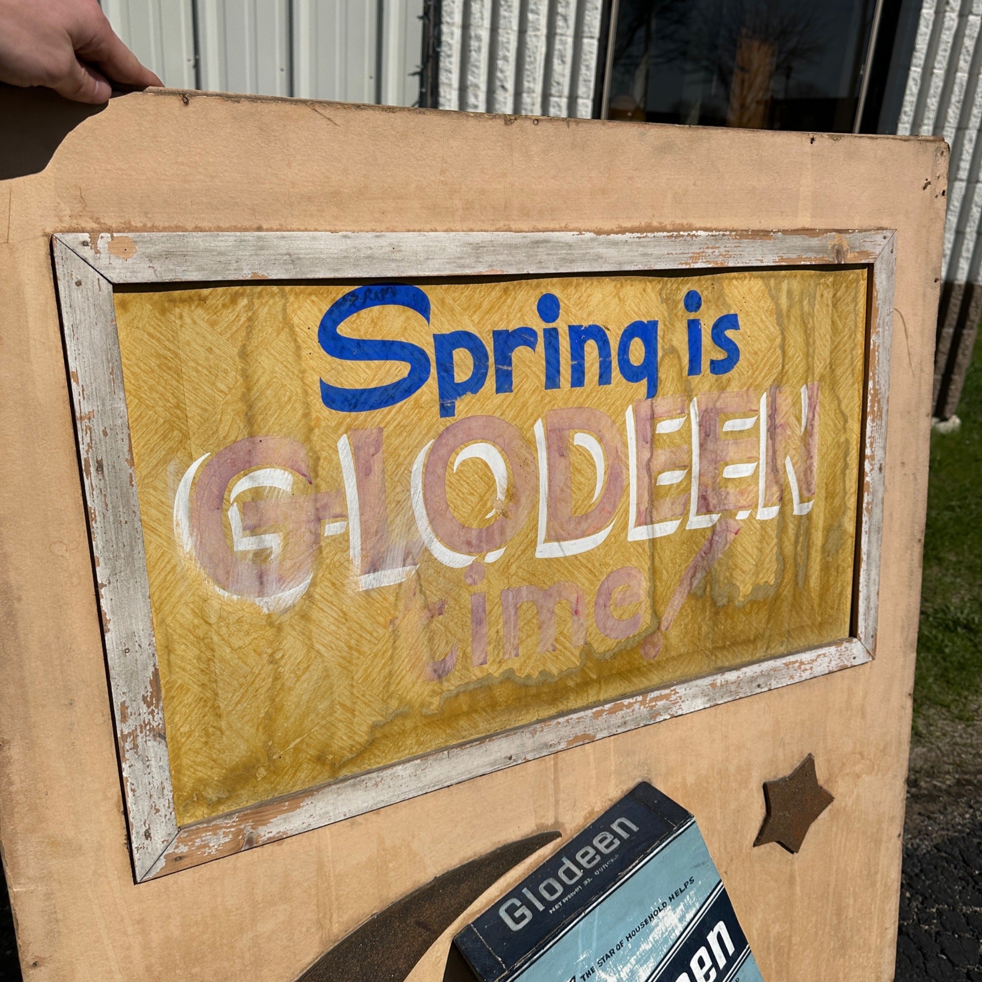 Vintage Glodeen Hardware Store Sign Wash Laundry Room Advertising 36" x 48"