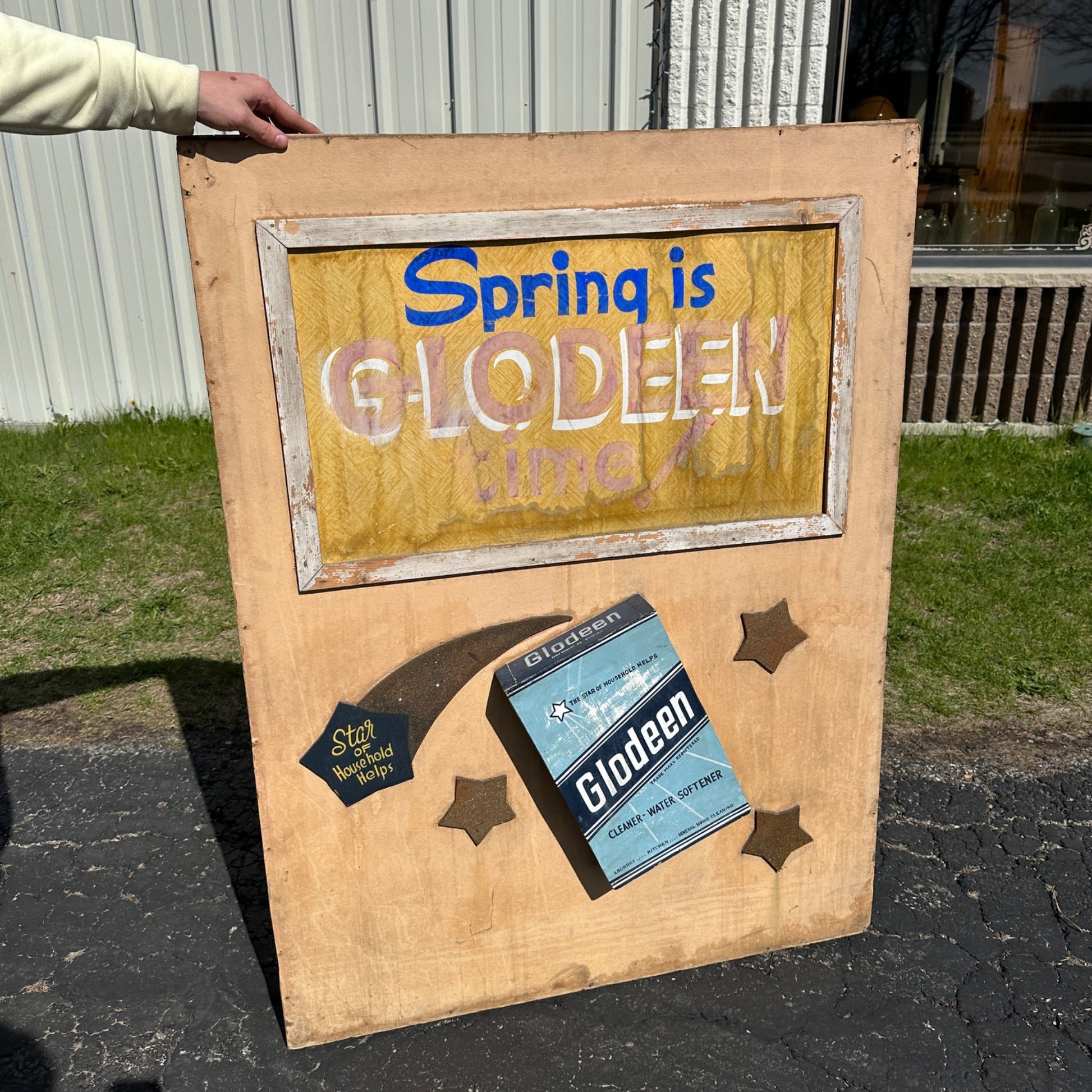 Vintage Glodeen Hardware Store Sign Wash Laundry Room Advertising 36" x 48"