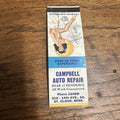 1940s 1950s Pinup Girl Girlie Matchbook Cover Campbell Auto St Cloud MN