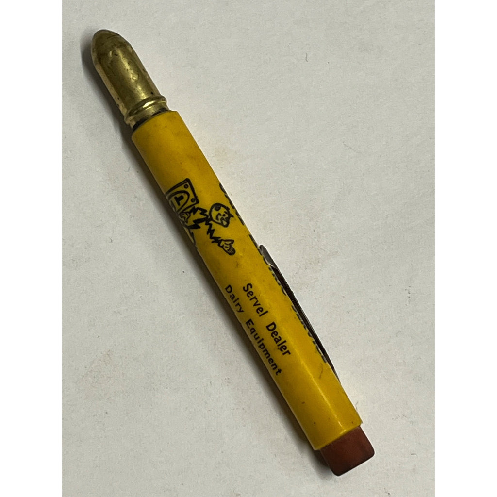 Vintage Servel Electric Dealer Advertising Bullet Pencil Ganz Service Waupun Wis
