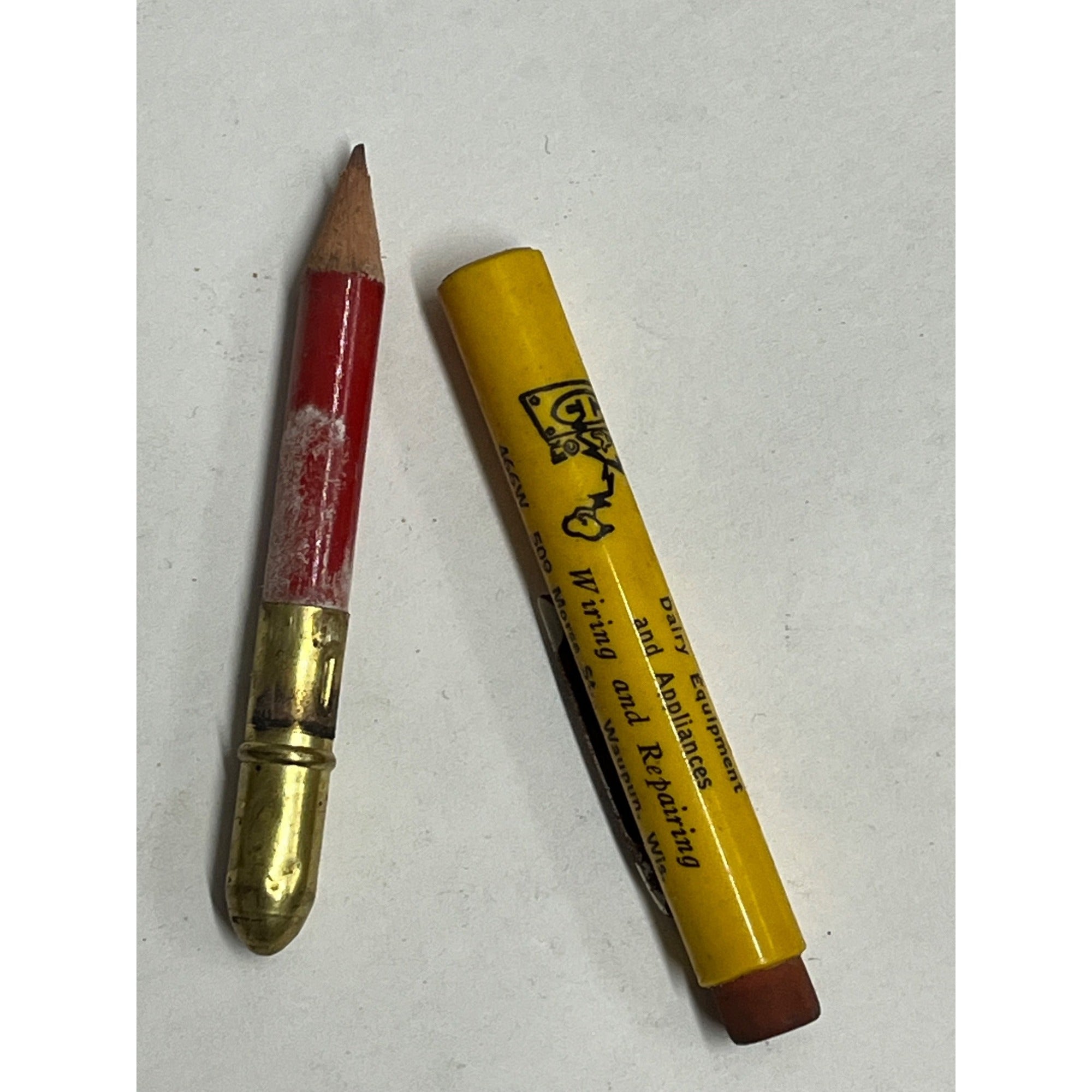 Vintage Servel Electric Dealer Advertising Bullet Pencil Ganz Service Waupun Wis