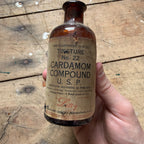 Antique Eli Lilly Cardamom Compound USP Tincture Bottle Pharmacy Drugstore Label