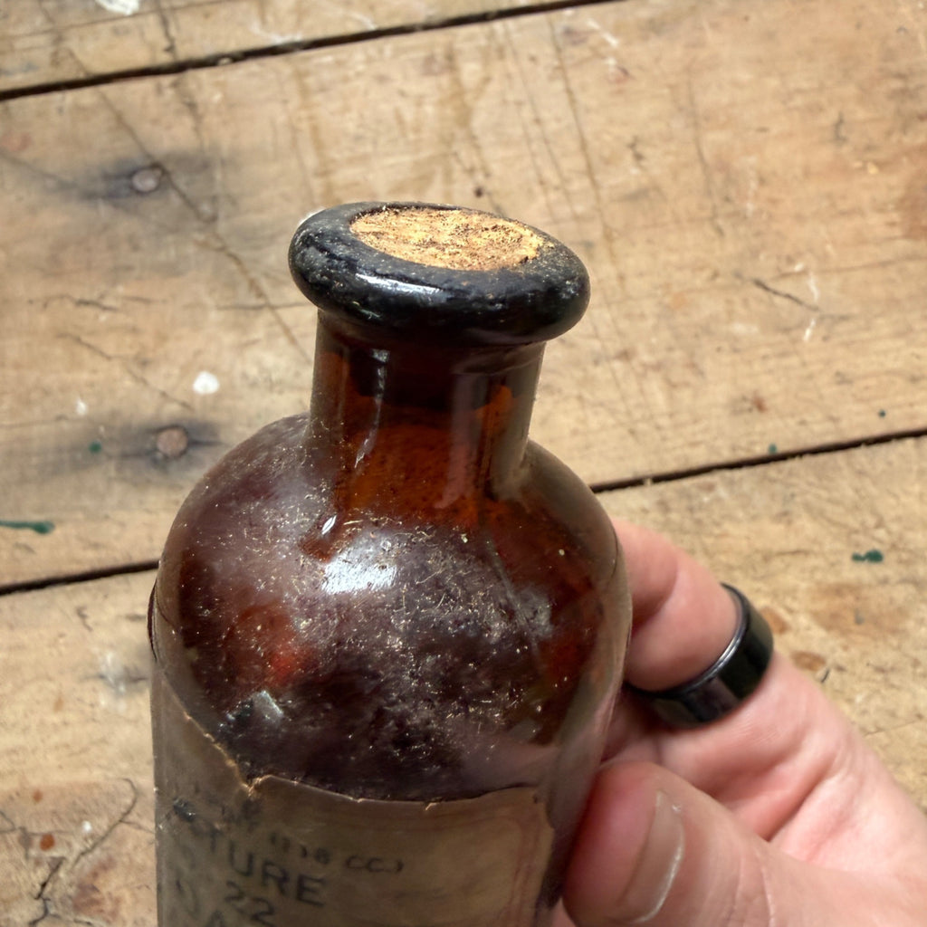 Antique Eli Lilly Cardamom Compound USP Tincture Bottle Pharmacy Drugstore Label