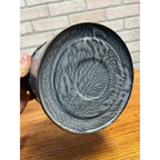 Antique Primitive Gray Enamel Graniteware Berry Bucket / Lunch Pail -No Lid- Farmhouse Decor