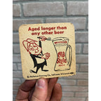Vintage Heileman Old Style Lager Beer Coaster "Aged Longer Than Any Other Beer"