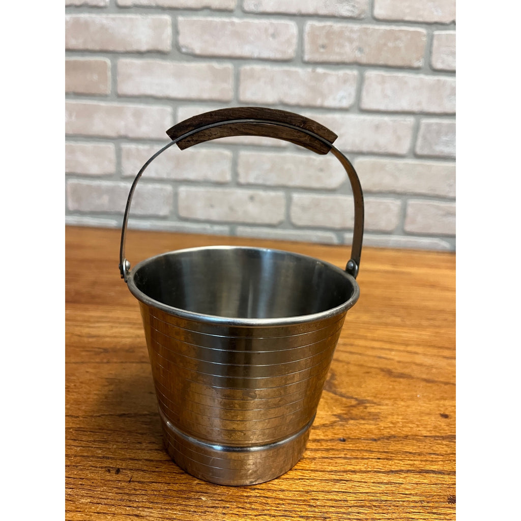 Vintage 1960s Lundtofte Lidded Champagne Ice Bucket 4" MCM Danish Teak Wood