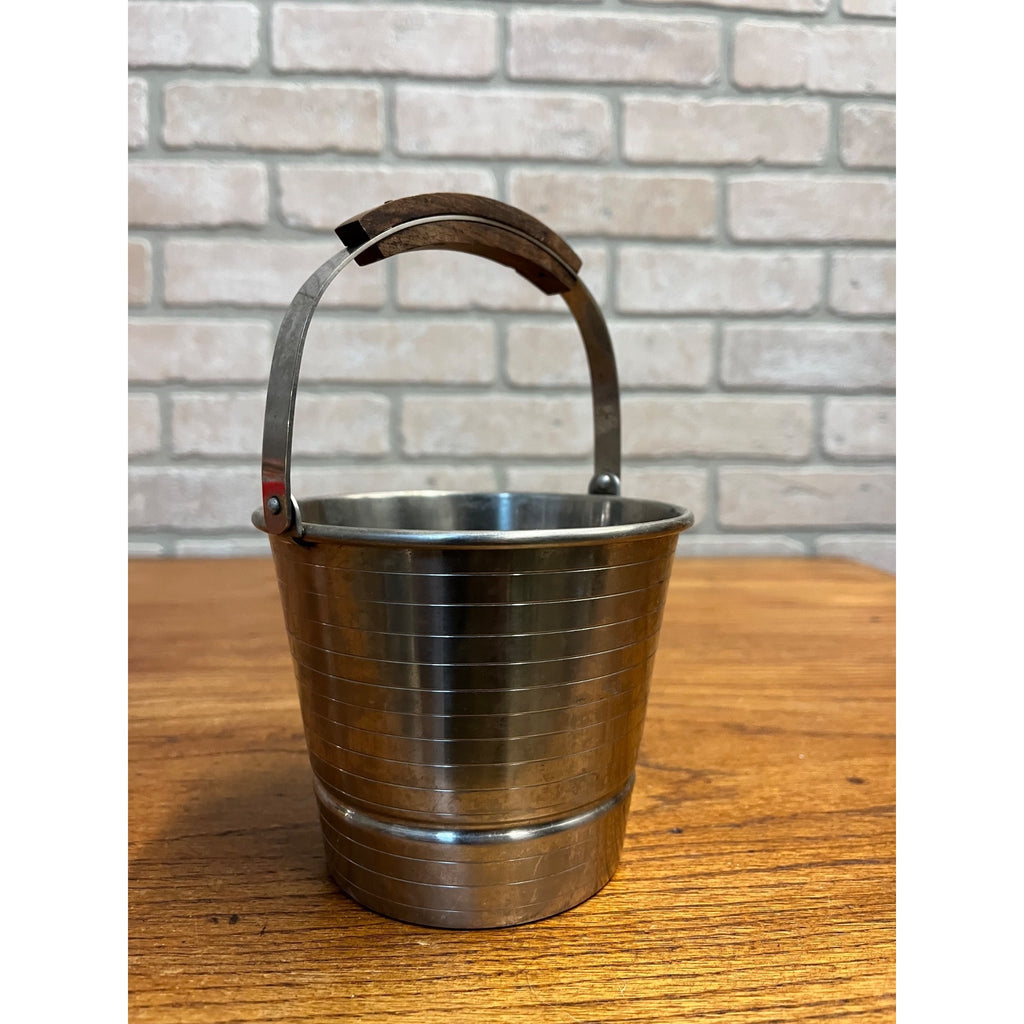 Vintage 1960s Lundtofte Lidded Champagne Ice Bucket 4" MCM Danish Teak Wood