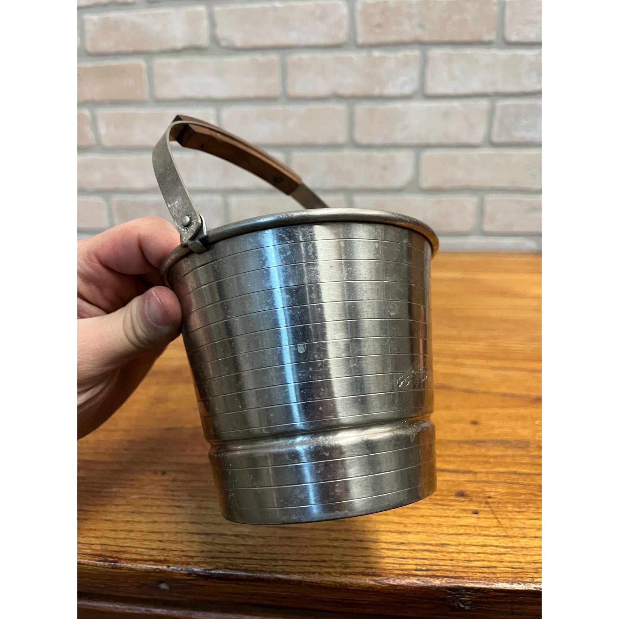 Vintage 1960s Lundtofte Lidded Champagne Ice Bucket 4" MCM Danish Teak Wood