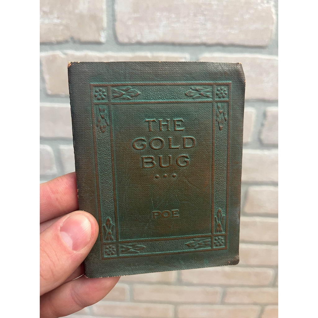 Antique Little Leather Library Book Edgar Allan Poe THE GOLD BUG