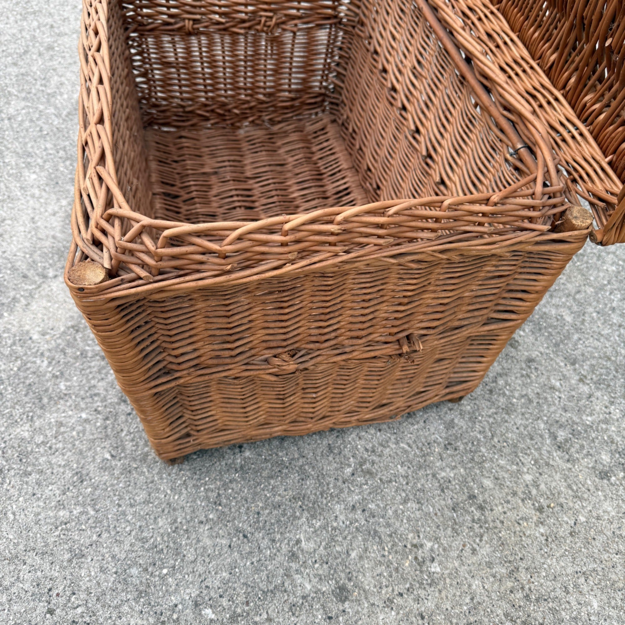 Vintage Wicker Chest Storage Trunk Toy Blanket BoxChest