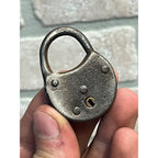 Antique Vintage Embossed Cycle Brand Miniature Padlock Bicycle Lock - No Key