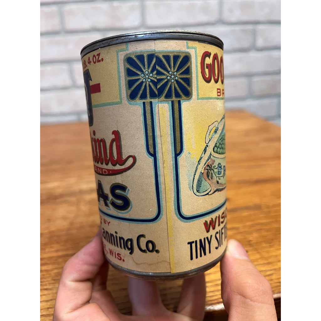 Vintage Iron Ridge Canning Co. Wisconsin Sweet Peas Can Label Wis WI