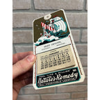 Vintage 1930 Nature's Remedy Laxative Advertising Calendar Sign Newton Missouri