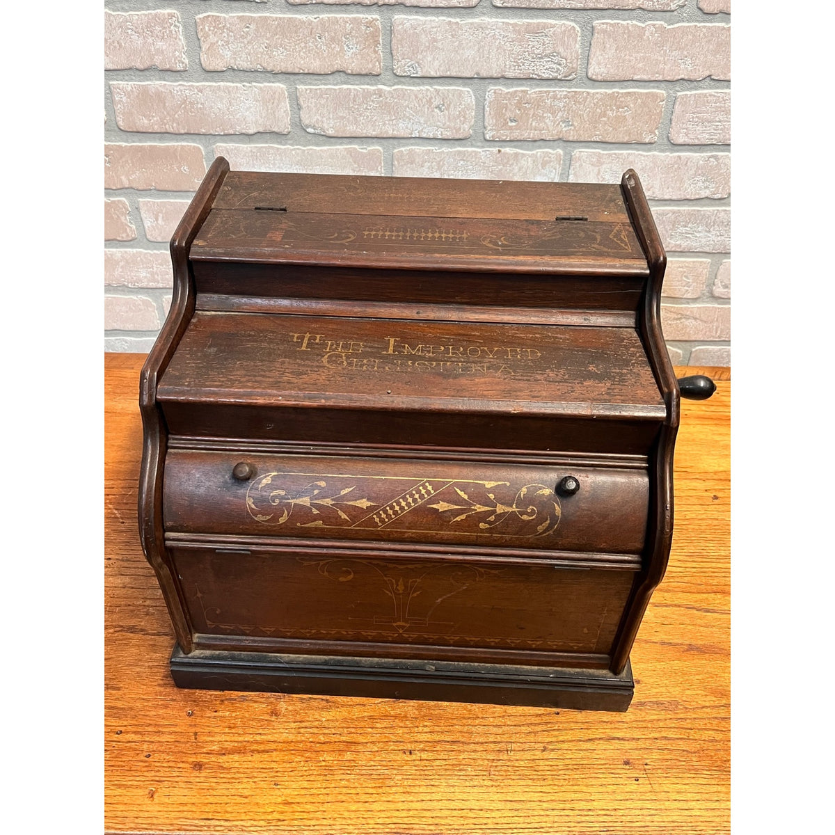 Antique c1880 Improved Celestina 20 Note Roller Organ Organette Tabletop  Works!