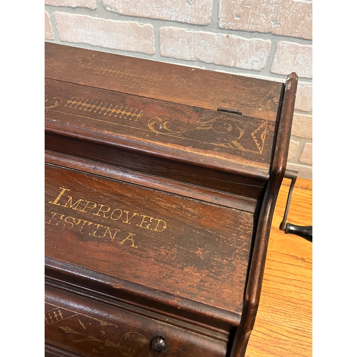 Antique c1880 Improved Celestina 20 Note Roller Organ Organette Tabletop  Works!