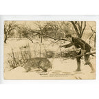 RPPC Postcard Humorous Hunting Salt on Tails Rabbit