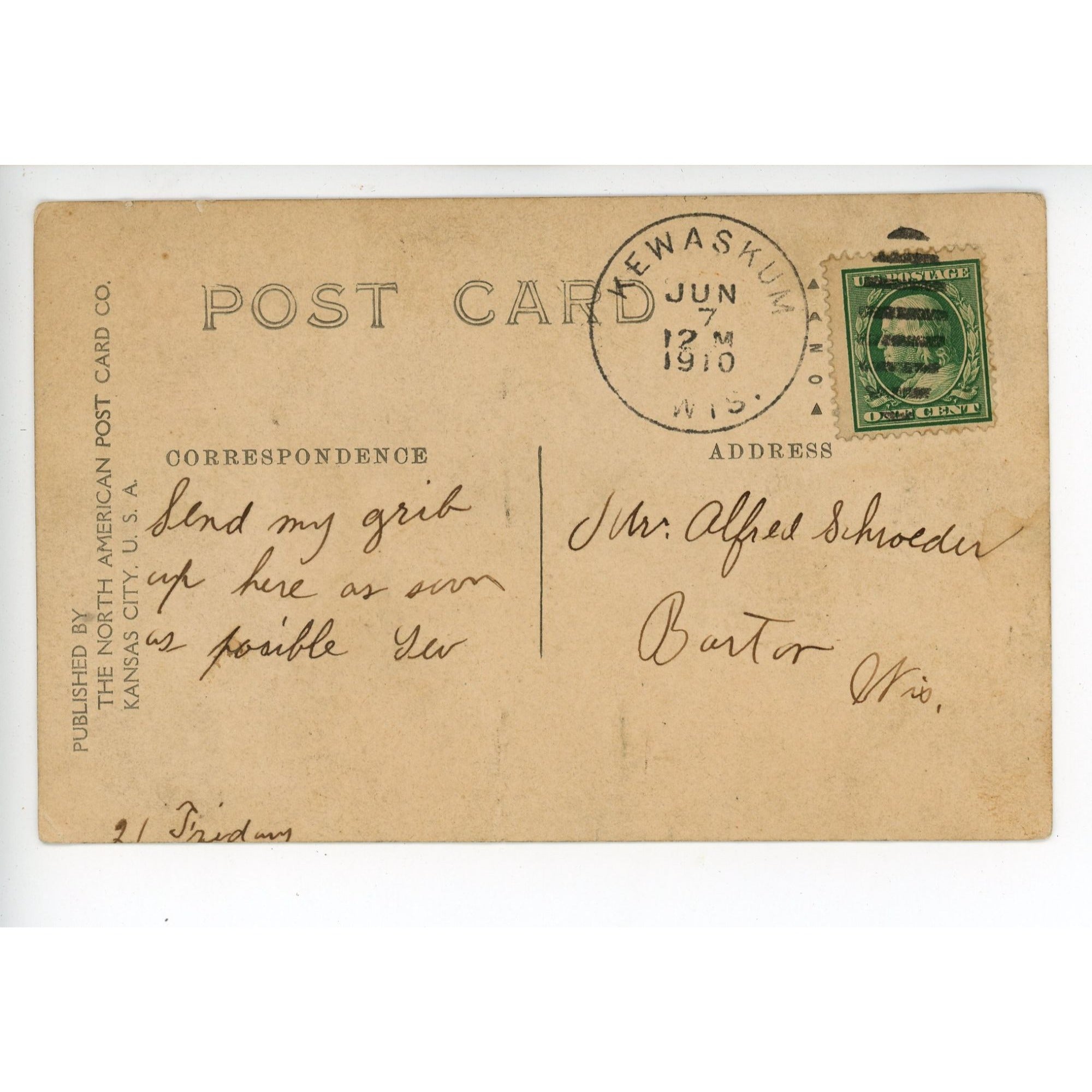 RPPC Postcard Humorous Hunting Salt on Tails Rabbit