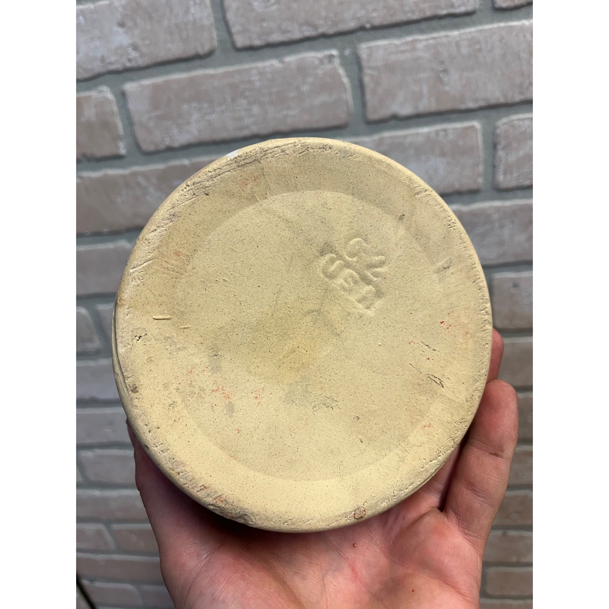 Vintage Butter Jar Midwest Creamery Co. 2lb Stoneware Crock Jar Plymouth Wis WI Wisconsin