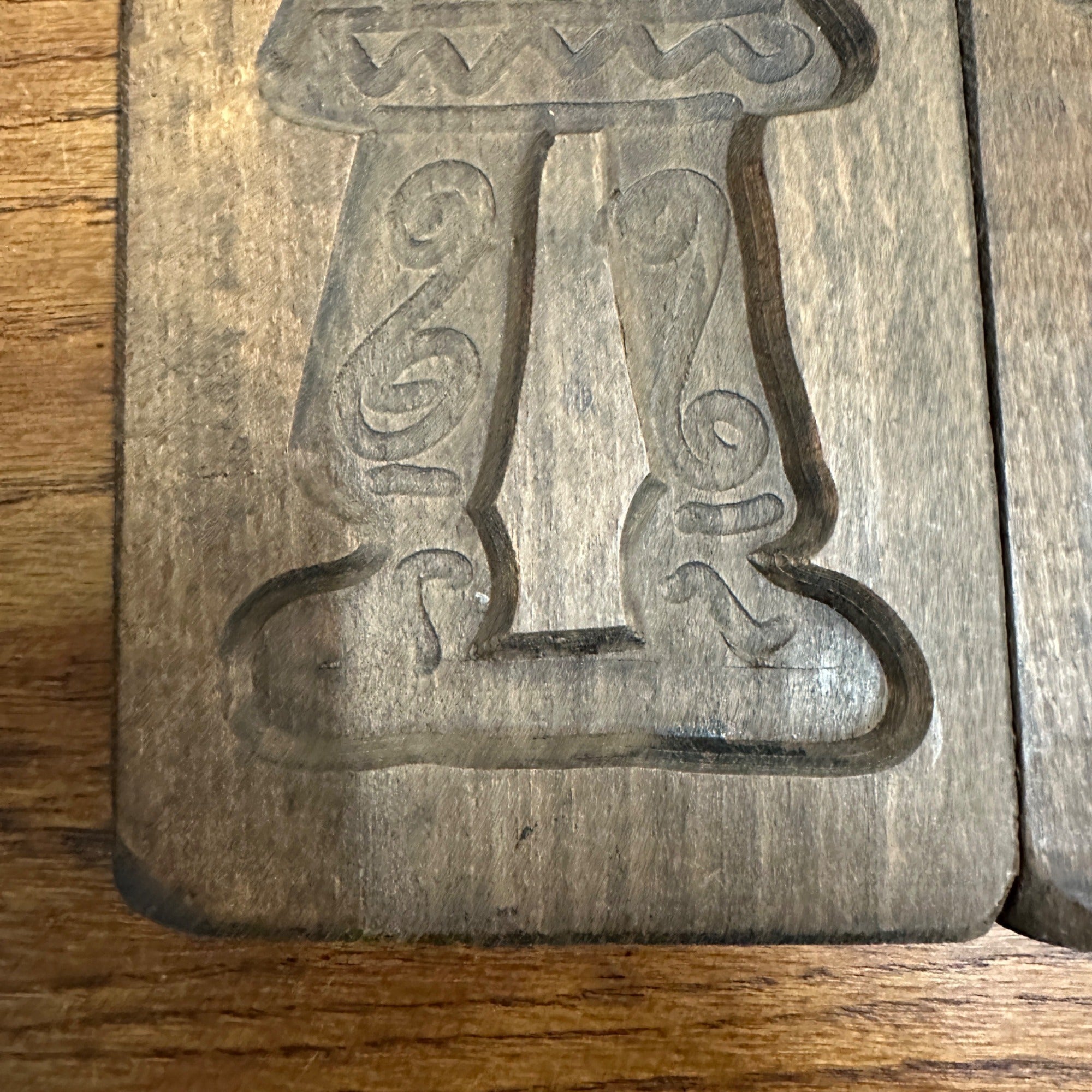 AAFA Antique Early 19th c. Primitive Wooden Cookie Butter Molds Man & Woman 1800s