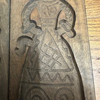 AAFA Antique Early 19th c. Primitive Wooden Cookie Butter Molds Man & Woman 1800s