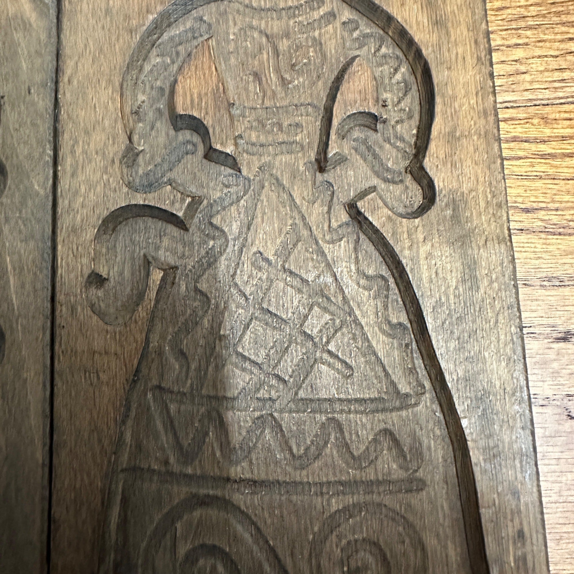 AAFA Antique Early 19th c. Primitive Wooden Cookie Butter Molds Man & Woman 1800s