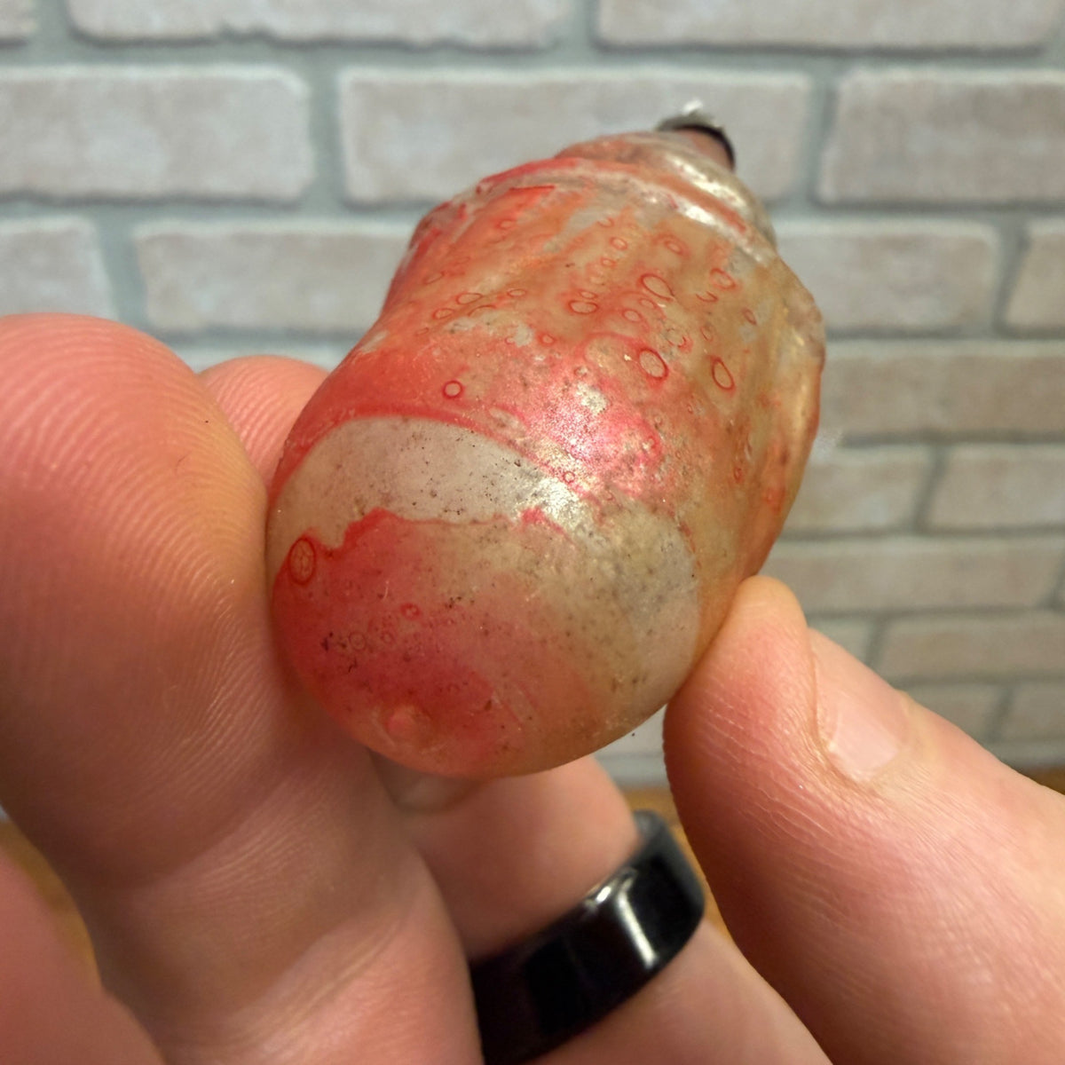 Antique 1920s Father Christmas Santa Claus Glass Ornament Early