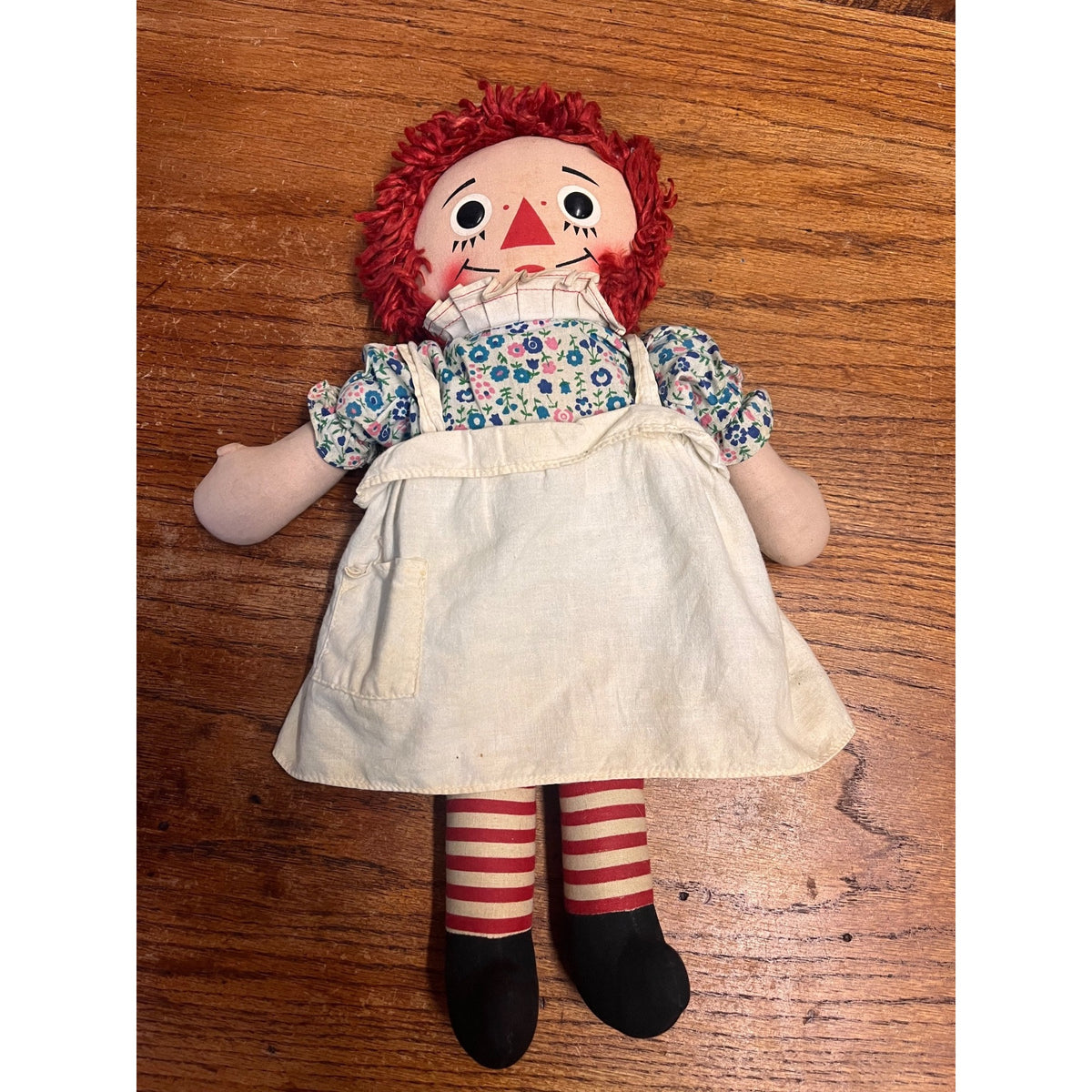 Vintage Raggedy Ann Plush Play Doll Toy 16" - Circa 1950s