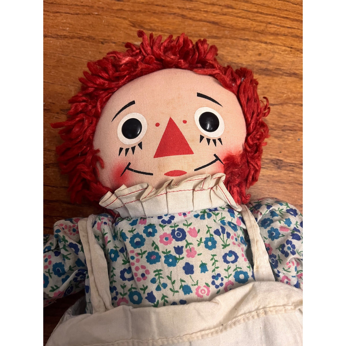 Vintage Raggedy Ann Plush Play Doll Toy 16" - Circa 1950s
