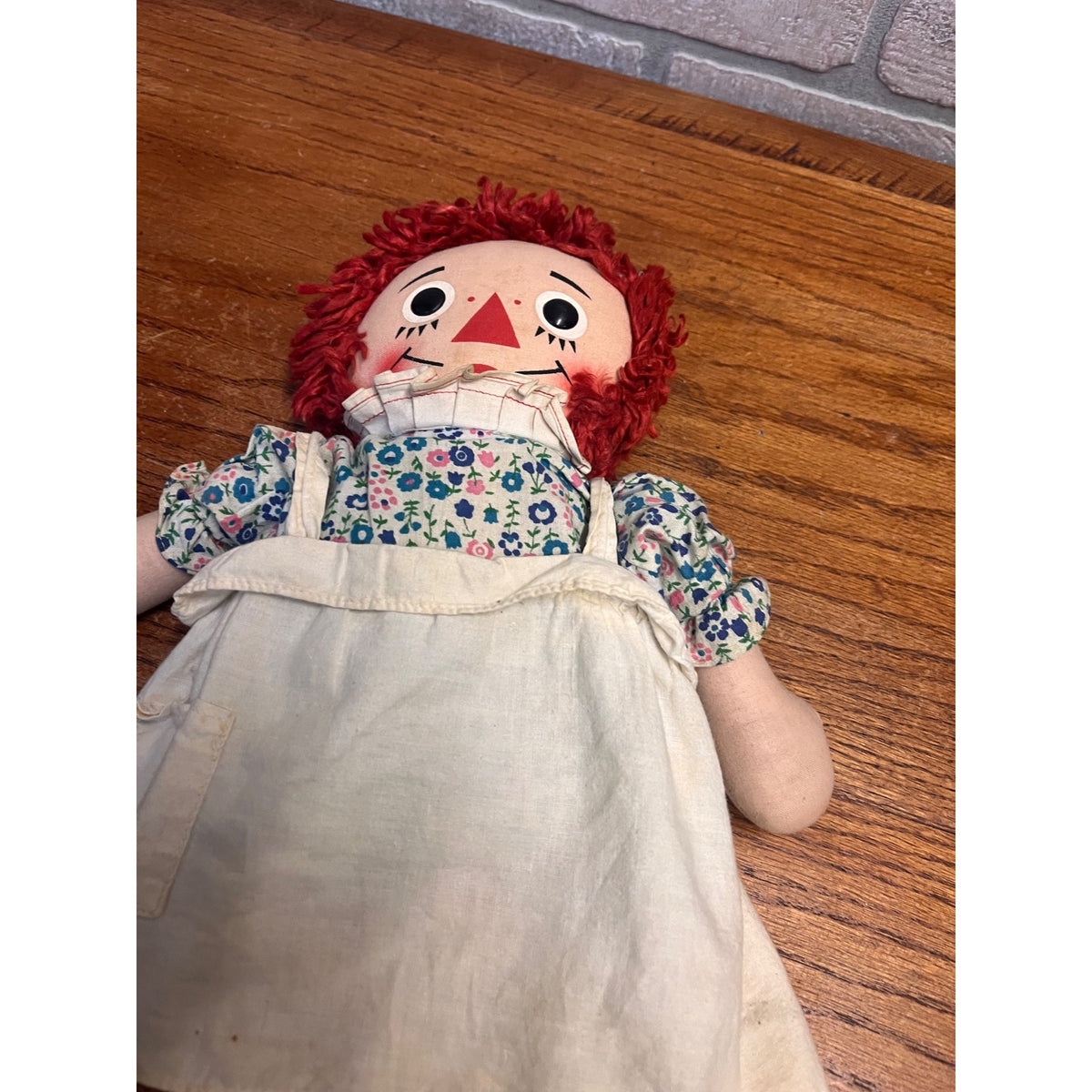 Vintage Raggedy Ann Plush Play Doll Toy 16" - Circa 1950s