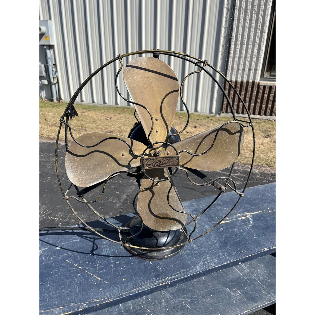Antique 1914 Century model 154 Oscillating 16 in Electric Brass Fan
