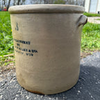 Antique 3 Gallon Hermann Milwaukee Wisconsin Stoneware Crock Salt Glaze