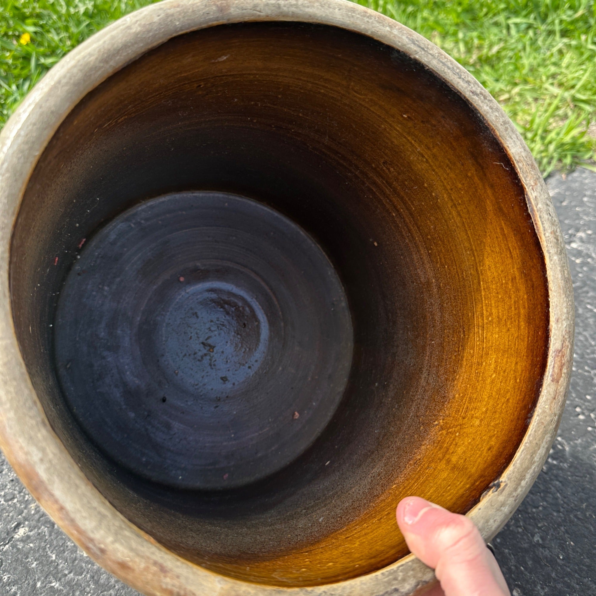 Antique 3 Gallon Hermann Milwaukee Wisconsin Stoneware Crock Salt Glaze