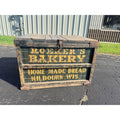 Vintage c1920s Roeker's Bakery Bread Crate Box Kilbourne Wisconsin Dells Advertising