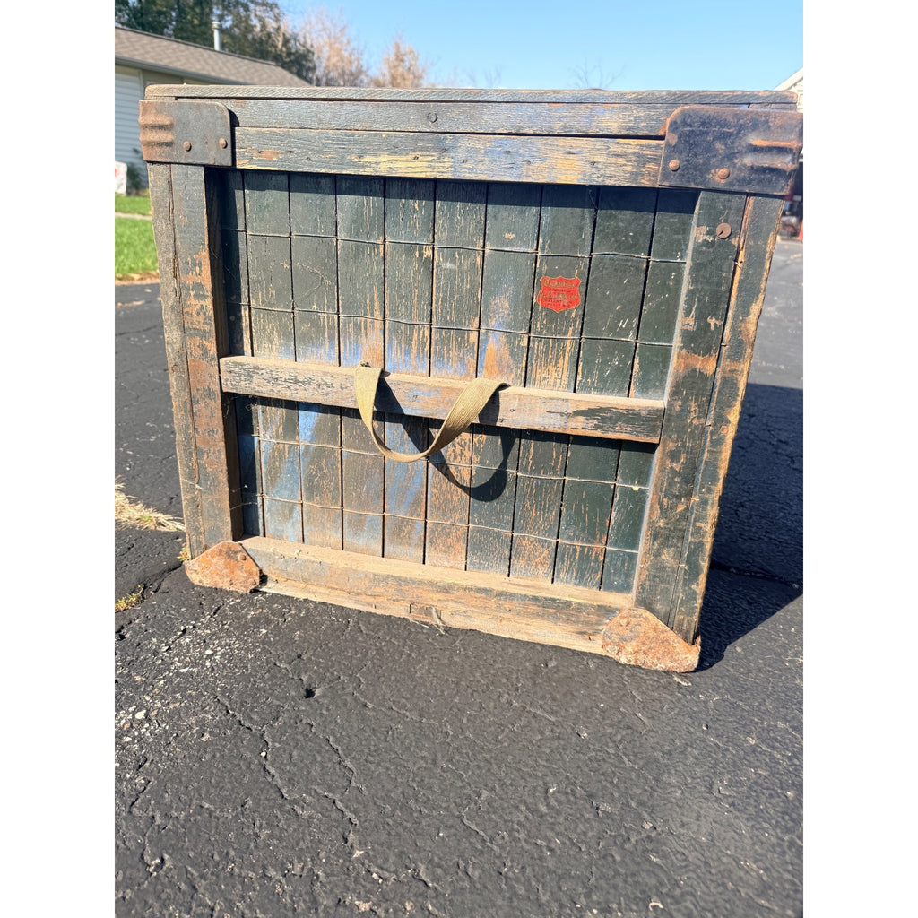 Vintage c1920s Roeker's Bakery Bread Crate Box Kilbourne Wisconsin Dells Advertising
