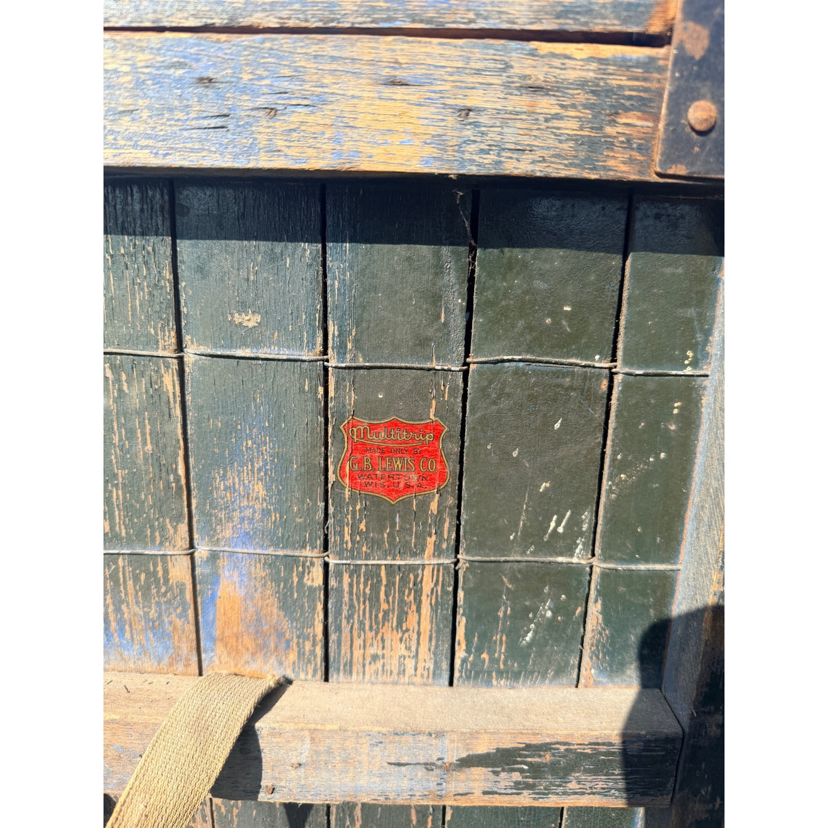 Vintage c1920s Roeker's Bakery Bread Crate Box Kilbourne Wisconsin Dells Advertising