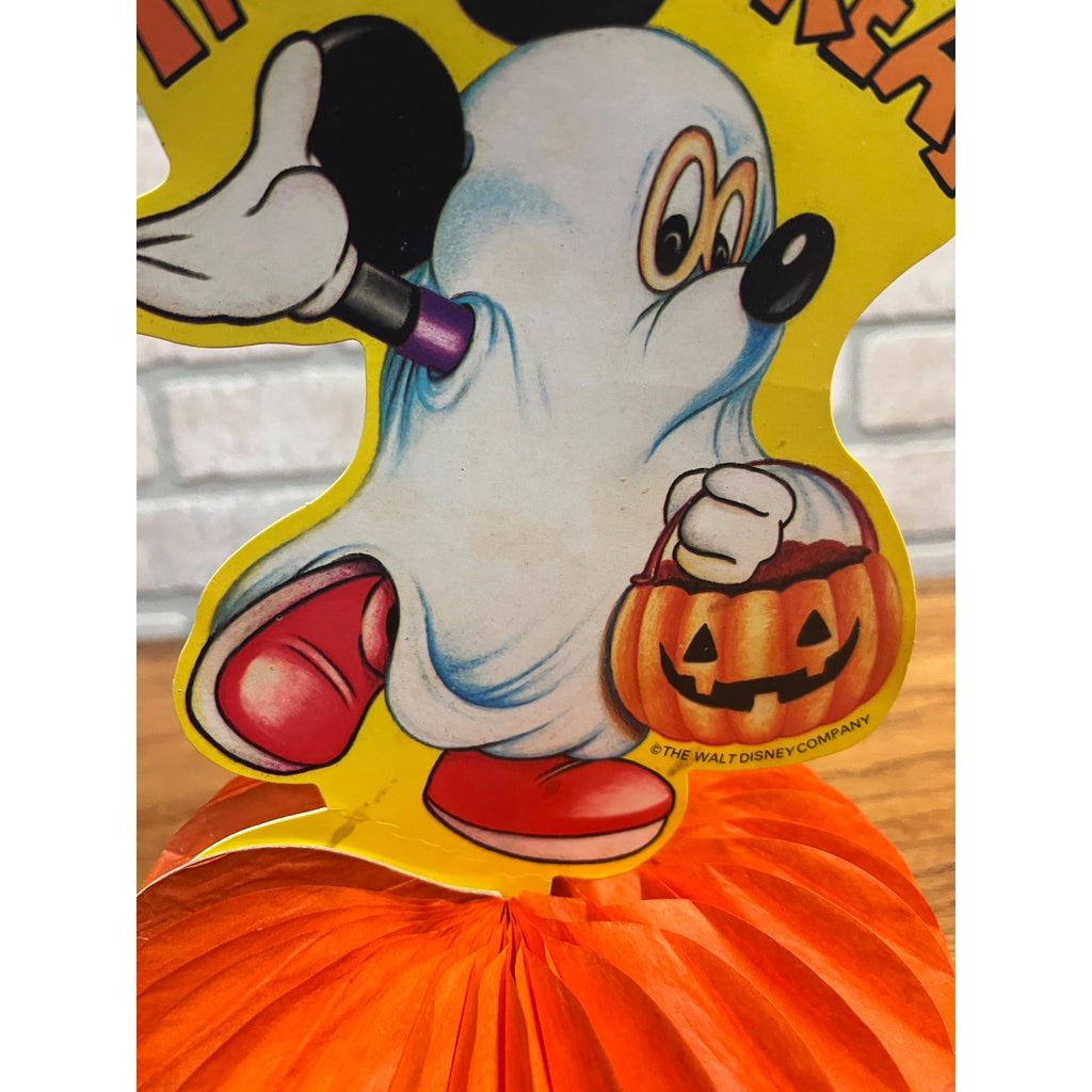 RARE Vintage 1980s Walt Disney Mickey Mouse Halloween Crepe Paper Diecut