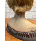 Antique 1920s Lamoureux Mannequin Store Display Bust Boudior Female Real Hair
