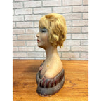 Antique 1920s Lamoureux Mannequin Store Display Bust Boudior Female Real Hair