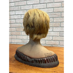 Antique 1920s Lamoureux Mannequin Store Display Bust Boudior Female Real Hair