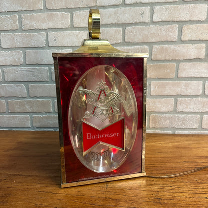 Vintage 1968 Budweiser Hanging Bar Lantern Light Lamp Advertising - As-Is