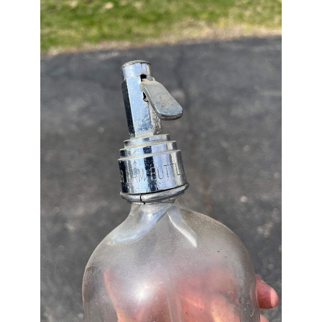 Rare Vintage Glass Seltzer Bottle Beaver Dam Bottling Co. Wisconsin