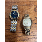 Vintage Citizen Men's Blue Dial Watch & Benrus 10k Rolled Gold Mens Mechanical Watch