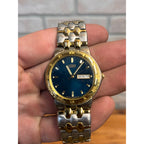 Vintage Citizen Men's Blue Dial Watch & Benrus 10k Rolled Gold Mens Mechanical Watch