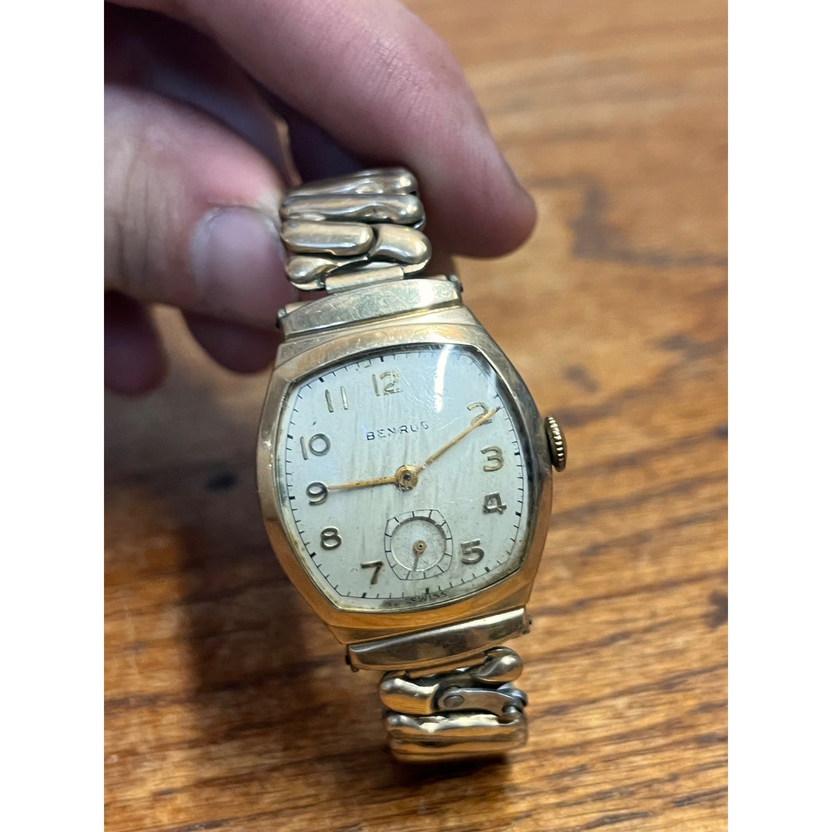 Vintage Citizen Men's Blue Dial Watch & Benrus 10k Rolled Gold Mens Mechanical Watch