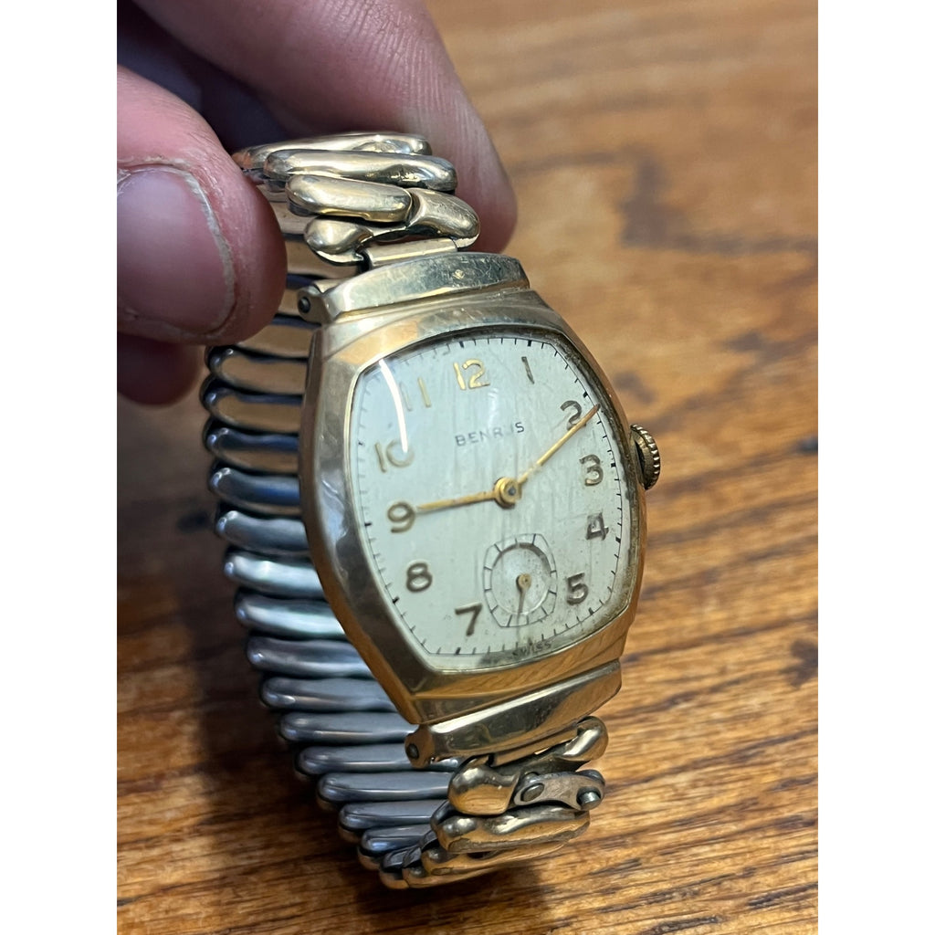 Vintage Citizen Men's Blue Dial Watch & Benrus 10k Rolled Gold Mens Mechanical Watch